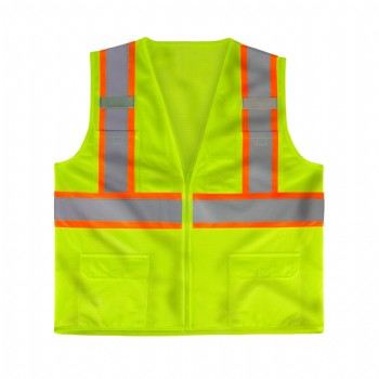 Class 2 Deluxe 8 Pocket Vest - Safety Green